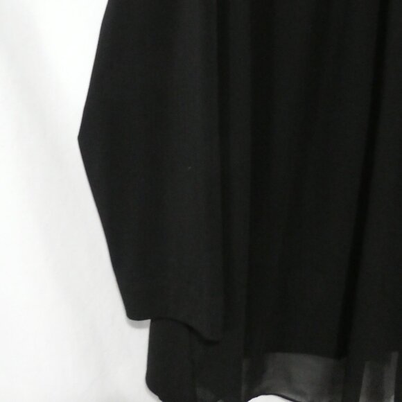 RACHEL - RACHEL ROY | size 2X | Elegant Black Sheer Button-Down Blouse - Picture 12 of 14